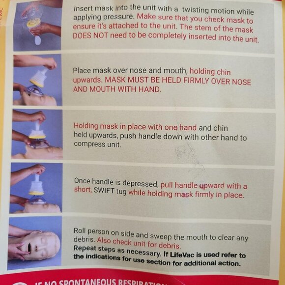 LifeVac Home & Yellow Travel Combo Kit - Portable Suction Rescue Device, First - Picture 4 of 6